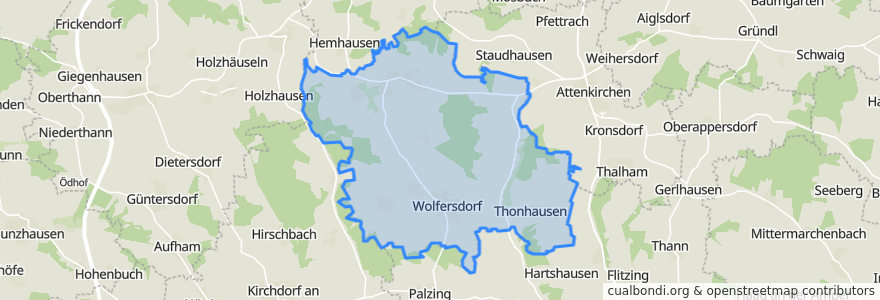 Mapa de ubicacion de Wolfersdorf.