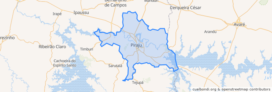 Mapa de ubicacion de Piraju.