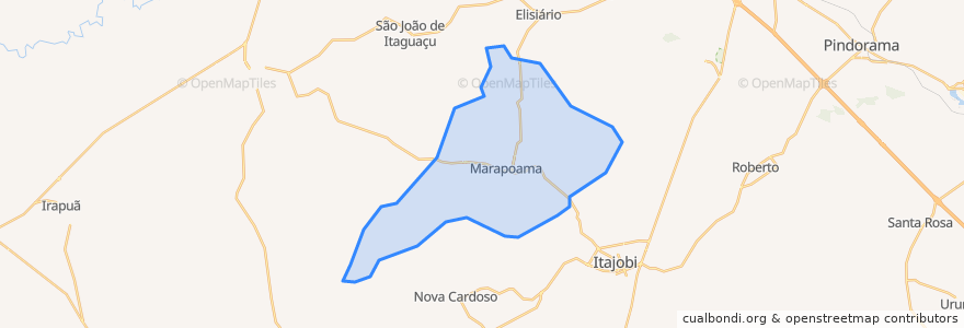 Mapa de ubicacion de Marapoama.