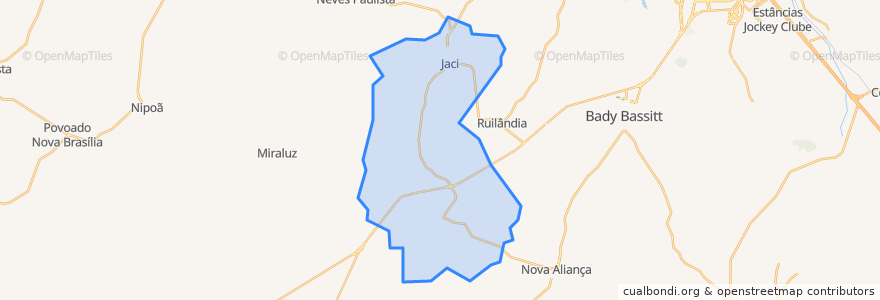 Mapa de ubicacion de Jaci.