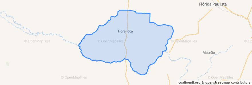 Mapa de ubicacion de Flora Rica.