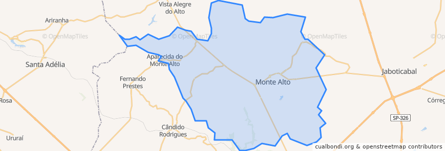 Mapa de ubicacion de Monte Alto.