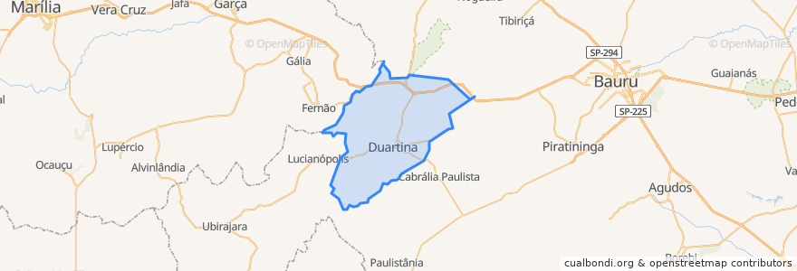 Mapa de ubicacion de Duartina.