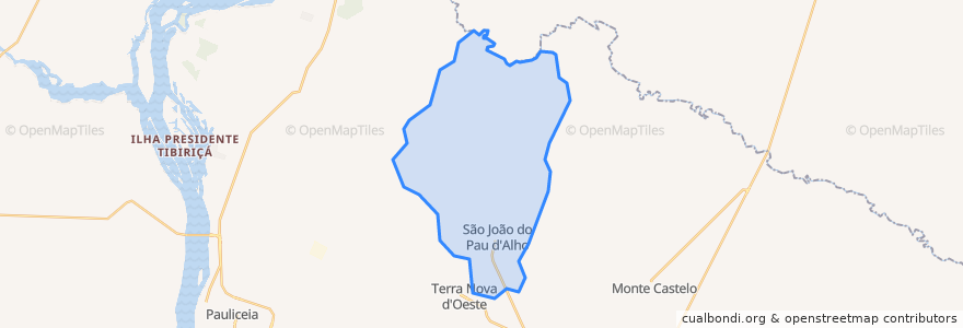 Mapa de ubicacion de São João do Pau d'Alho.