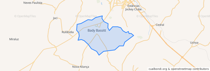 Mapa de ubicacion de Bady Bassitt.