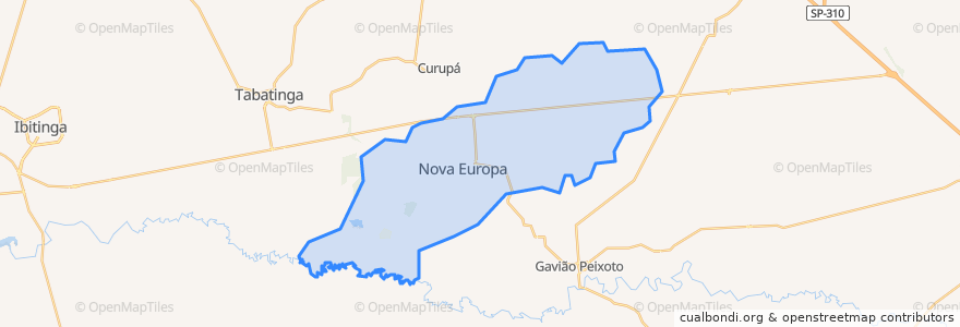 Mapa de ubicacion de Nova Europa.