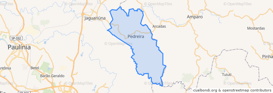 Mapa de ubicacion de Pedreira.