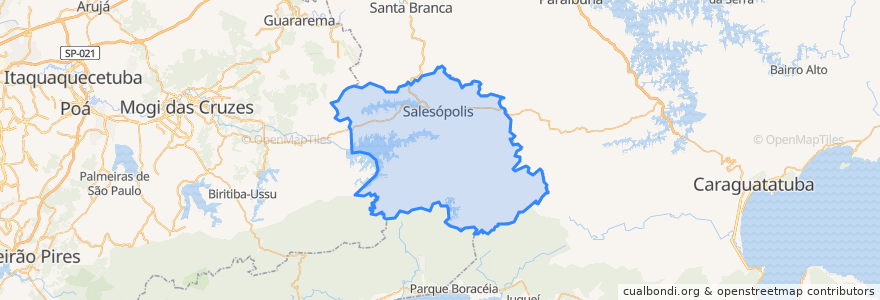 Mapa de ubicacion de Salesópolis.