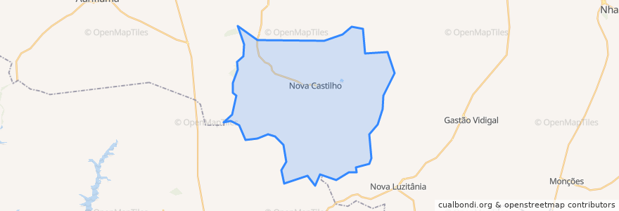 Mapa de ubicacion de Nova Castilho.