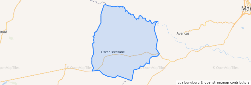 Mapa de ubicacion de Oscar Bressane.