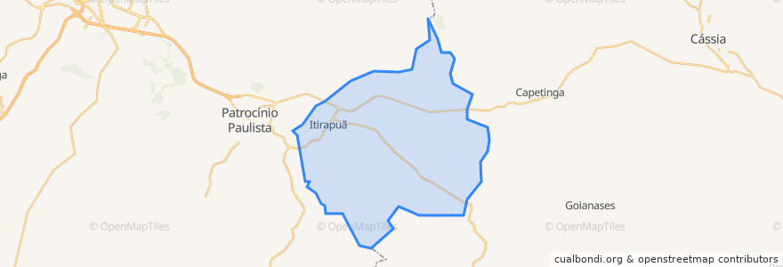 Mapa de ubicacion de Itirapuã.