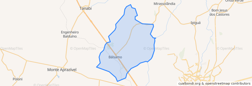 Mapa de ubicacion de Bálsamo.