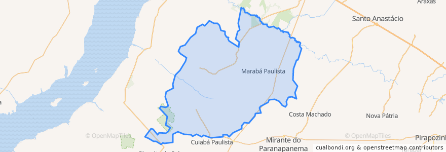 Mapa de ubicacion de Marabá Paulista.