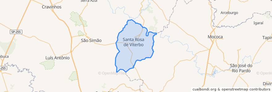 Mapa de ubicacion de Santa Rosa de Viterbo.