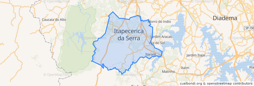 Mapa de ubicacion de Itapecerica da Serra.