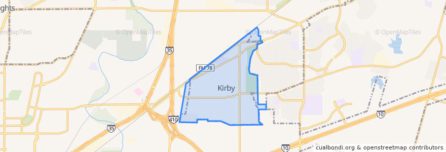 Mapa de ubicacion de Kirby.