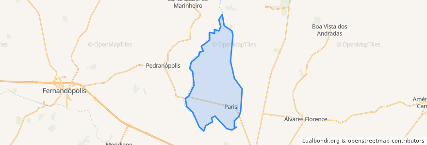 Mapa de ubicacion de Parisi.