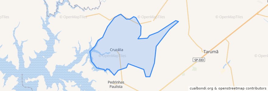 Mapa de ubicacion de Cruzália.