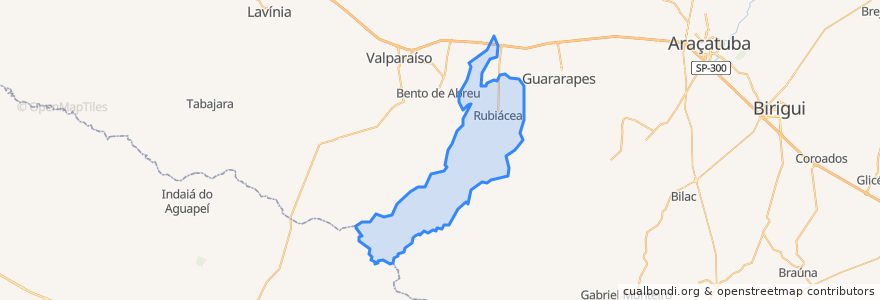 Mapa de ubicacion de Rubiácea.