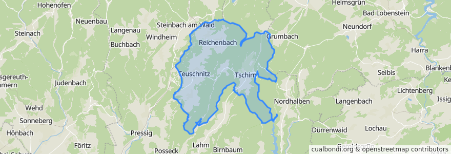 Mapa de ubicacion de Teuschnitz (VGem).