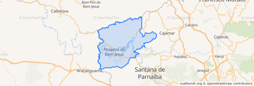 Mapa de ubicacion de Pirapora do Bom Jesus.