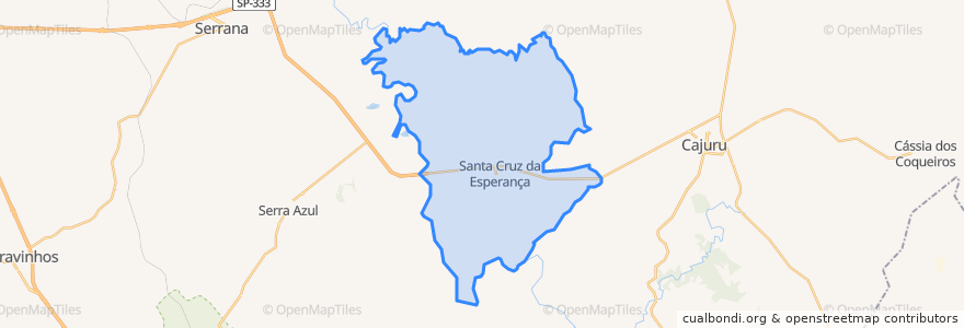 Mapa de ubicacion de Santa Cruz da Esperança.