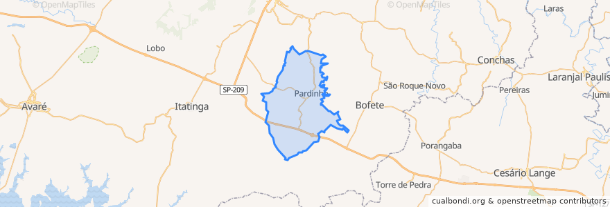 Mapa de ubicacion de Pardinho.