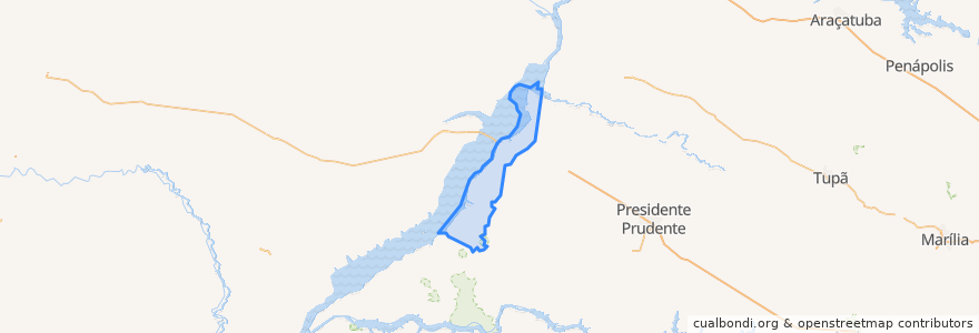 Mapa de ubicacion de Presidente Epitácio.