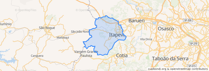 Mapa de ubicacion de Itapevi.