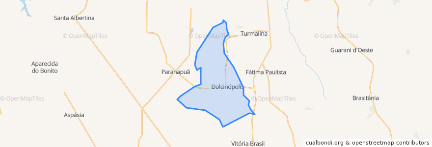 Mapa de ubicacion de Dolcinópolis.