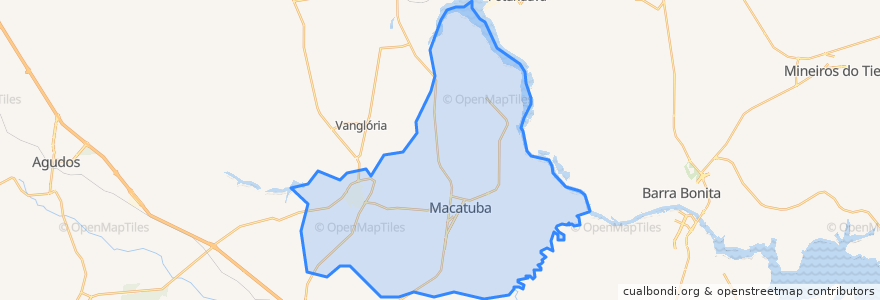 Mapa de ubicacion de Macatuba.