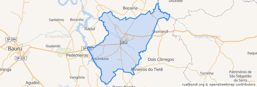 Mapa de ubicacion de Jaú.