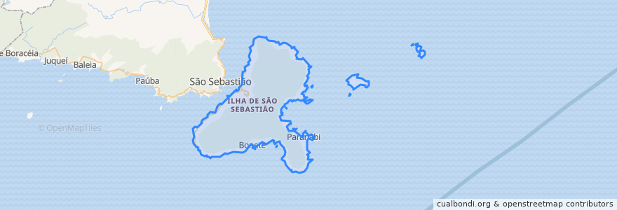 Mapa de ubicacion de Ilhabela.