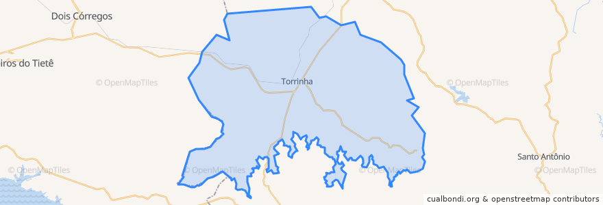 Mapa de ubicacion de Torrinha.