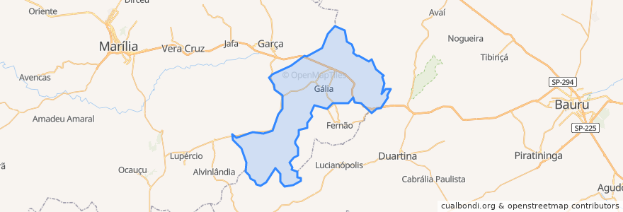 Mapa de ubicacion de Gália.