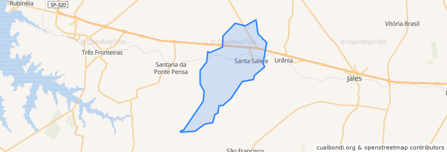 Mapa de ubicacion de Santa Salete.