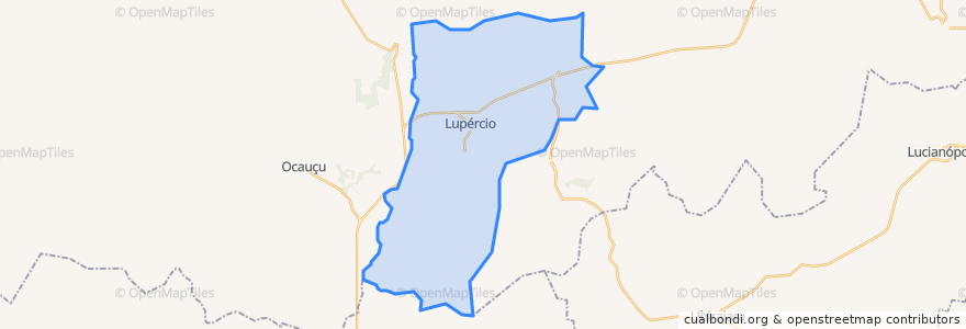 Mapa de ubicacion de Lupércio.