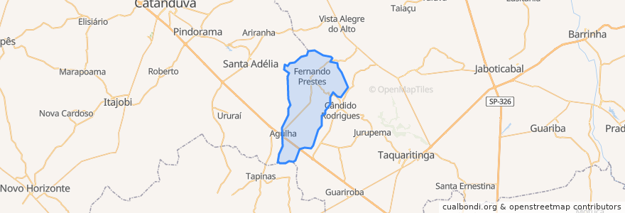 Mapa de ubicacion de Fernando Prestes.