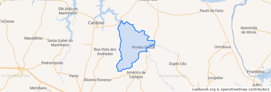 Mapa de ubicacion de Pontes Gestal.