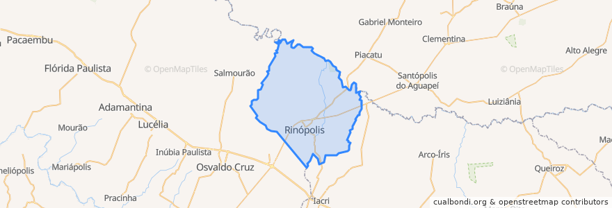 Mapa de ubicacion de Rinópolis.