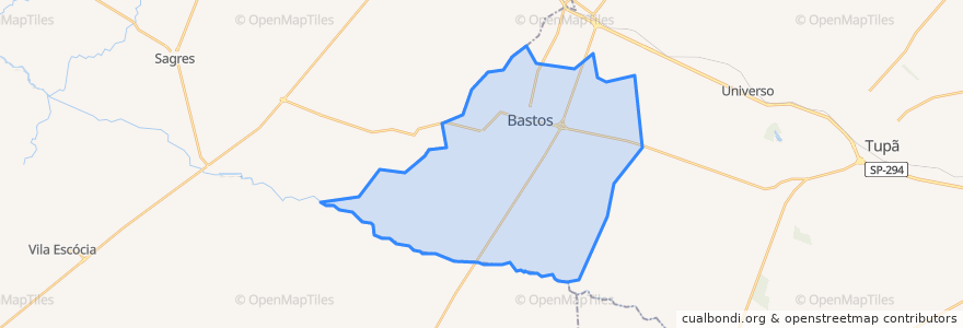 Mapa de ubicacion de Bastos.