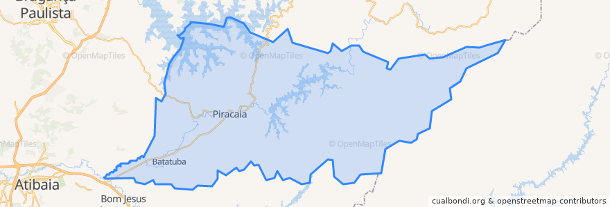 Mapa de ubicacion de Piracaia.