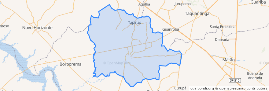 Mapa de ubicacion de Itápolis.