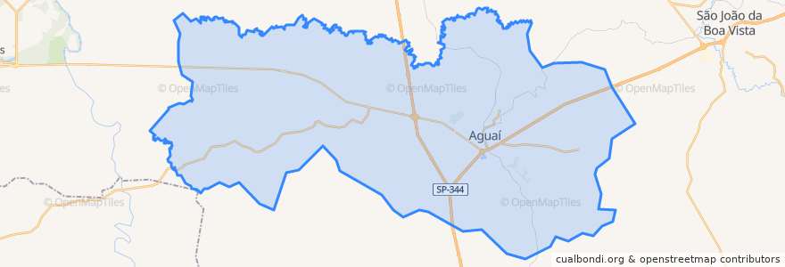 Mapa de ubicacion de Aguaí.