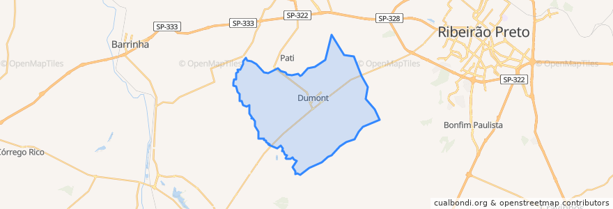 Mapa de ubicacion de Dumont.