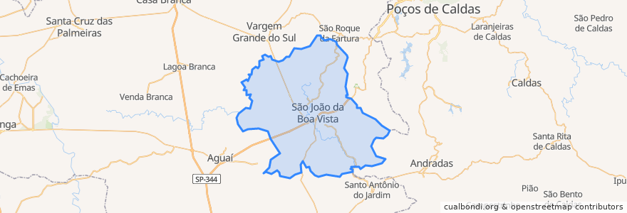 Mapa de ubicacion de São João da Boa Vista.