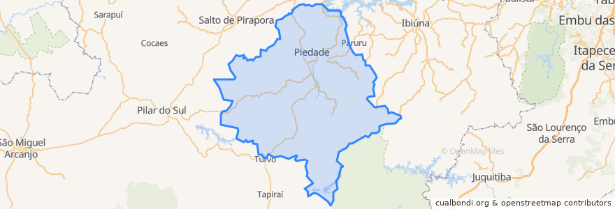 Mapa de ubicacion de Piedade.