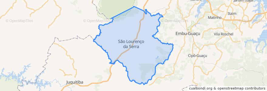 Mapa de ubicacion de São Lourenço da Serra.