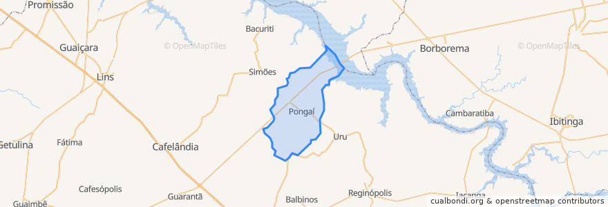 Mapa de ubicacion de Pongaí.