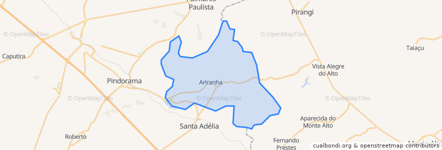 Mapa de ubicacion de Ariranha.